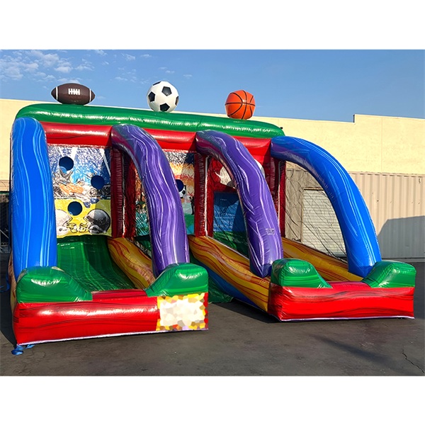 Summer beach inflatable water slide with pool for outdoor kids adults play