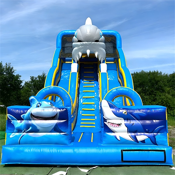 Summer beach inflatable water slide with pool for outdoor kids adults play