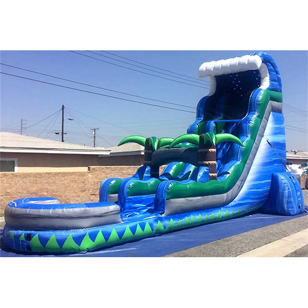 Summer beach inflatable water slide with pool for outdoor kids adults play
